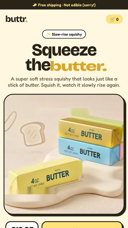 BUTTR, squishy boter