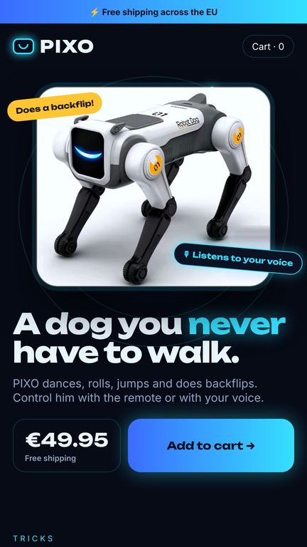 PIXO, robothond